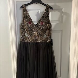 Black and Silver Beaded Dress